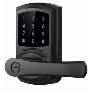 Keyless Entry Door Lock with Keypad and Handle for Front Doors, Touchscreen D...